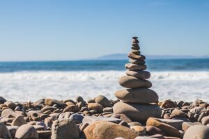rock stack symbolizing the peacefullness of the benefits of ketamine